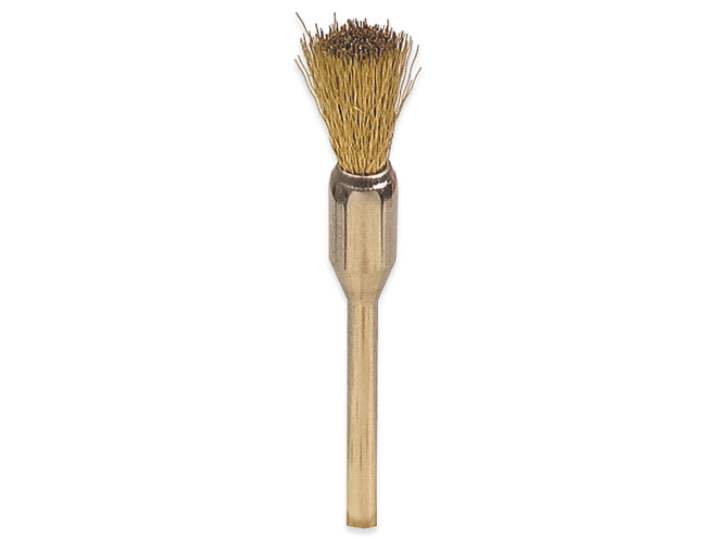 BROSSE PINCEAU LAITON AVEC AXE