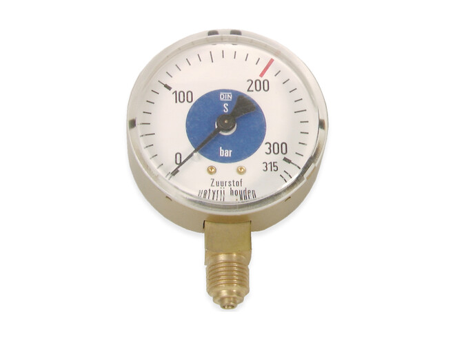 Manometer - inhoud fles