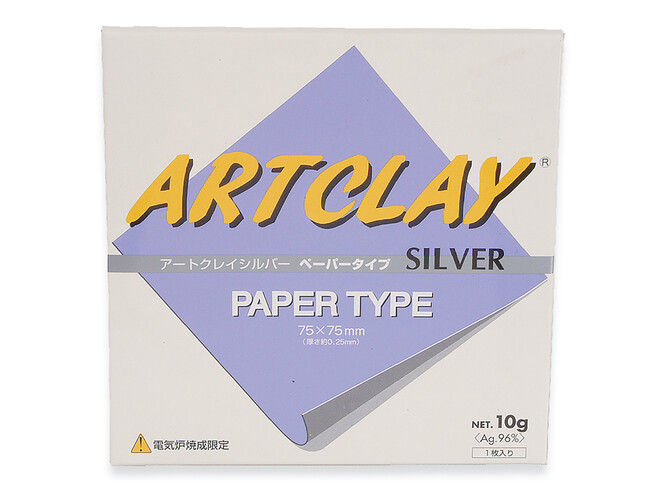 ART CLAY- PAPIER ARGENT TYPE 75 X 75 MM