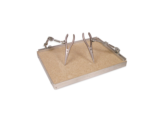 PLAQUE A SOUDER AVEC 2 PINCES