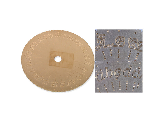 DISQUE GABARIT LETTRES LIEES