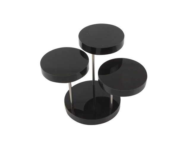 SET DE PRÉSENTOIRS 3 PLATEAUX-NOIRS