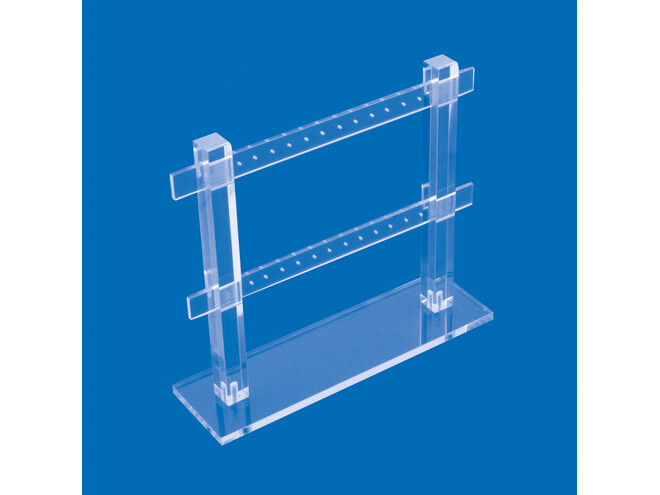 PRÉSENTOIR 2 BARREAUX B.O.TRANSPARENT