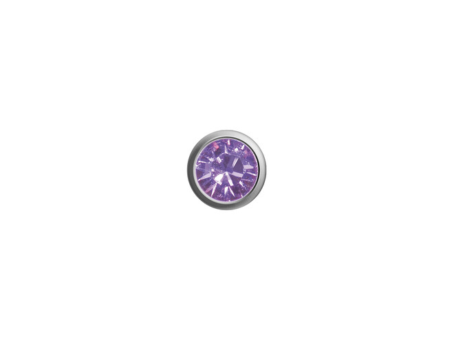 ! 4 PR EASY PIERCY -  TITANE - ALEXANDRITE IMITATION