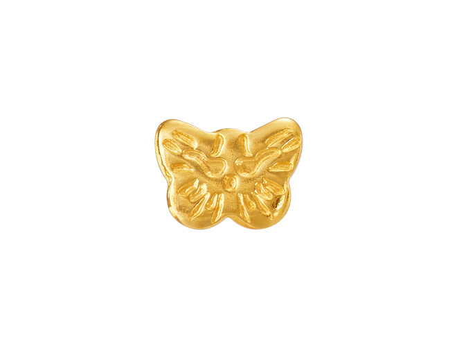 1 PAIRE DE B.O. PAPILLONS DOREES