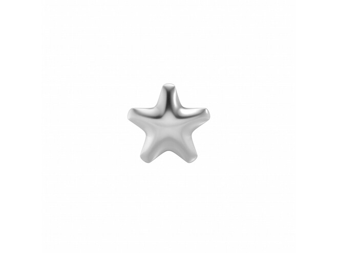 6PAIRE DE B.O. ACIER ETOILES BLANCHES