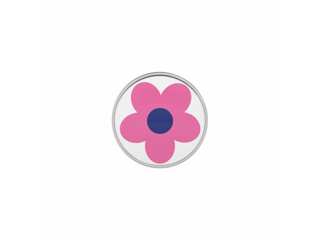 6PAIRE DE B.O. ACIER FLEUR ROSE