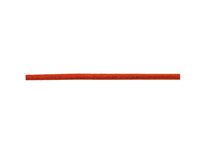 Corde en cuir  orange 2.0 mm