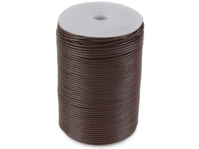 Corde en cuir  brun 2.0 mm