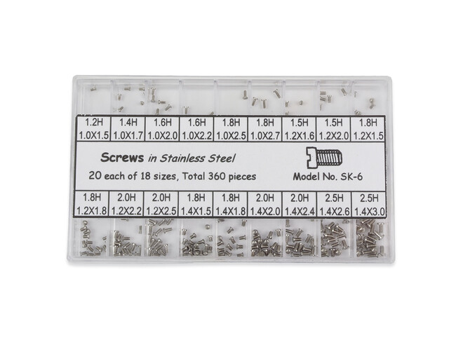 ASS. SCHROEFJES RVS 170 STUKS