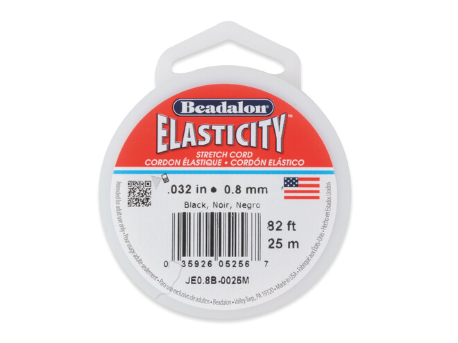 FIL ELASTIQUE NOIRE 0,8 MM - 25 METRES