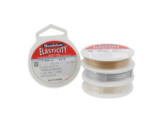 FIL ELASTIQUE SATIN SILVER 0,5 MM - 5 METRES