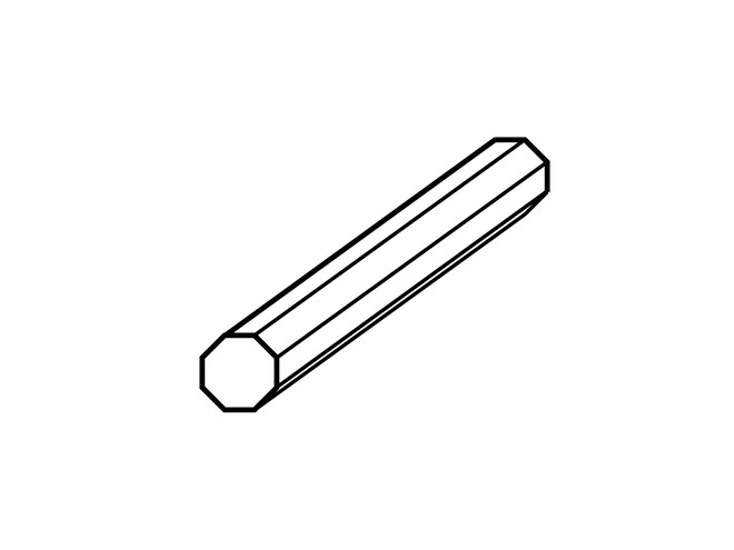 FIL OCTOGONE ARGENT 925/. 5,0 MM