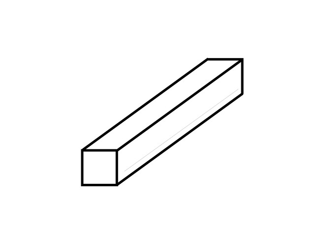 Barre carréee 4.0 mm argent 925