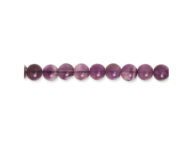 Amethistsnoer 8.0 mm rond glad