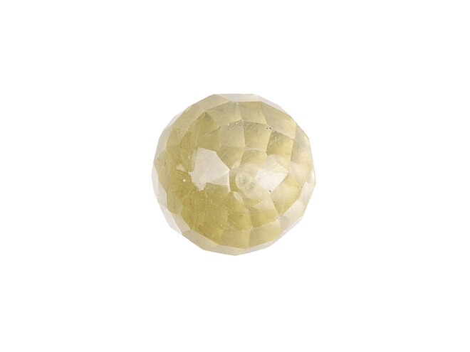 Quartz lime taille perle 1 trou- 6.0 mm