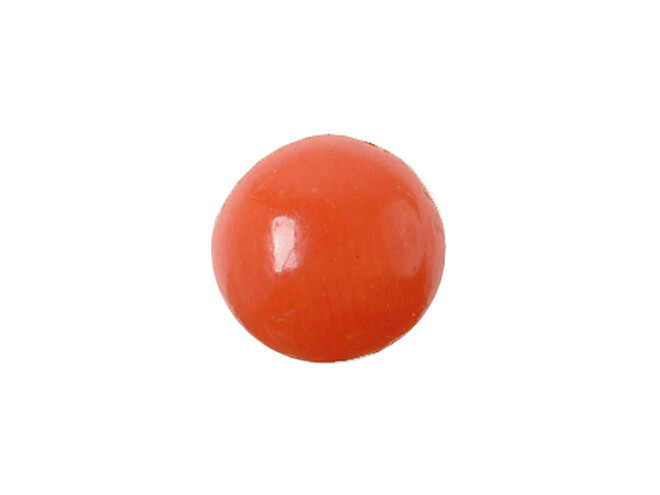 Corail rouge bouton percé 3.5 mm