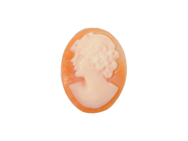 Camée ovale taille cabochon 16.0 x 8.0 mm