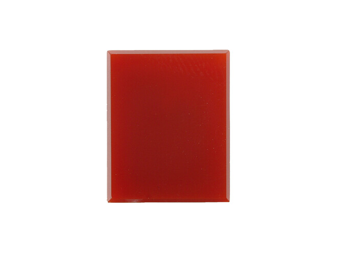 Cornaline rectangle avec champfrein 15.0 x 12.0 mm