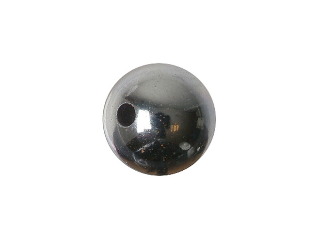 Hématite ronde 1 trou 4.0 mm