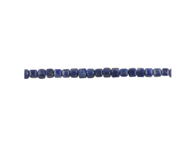 Collier de Lapis Lazuli carre taille facettes 2.5 mm