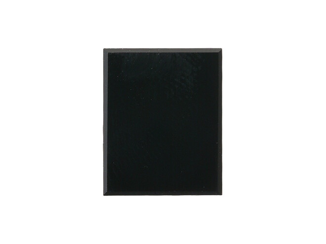 Onyx plaque rectangle champfrein 13.0 x 9.0 mm