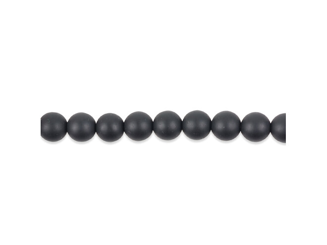 Collier d'onyx mat 8.0 mm