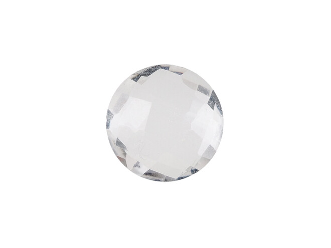 Quartz blanc taille facette double face 10.0 mm