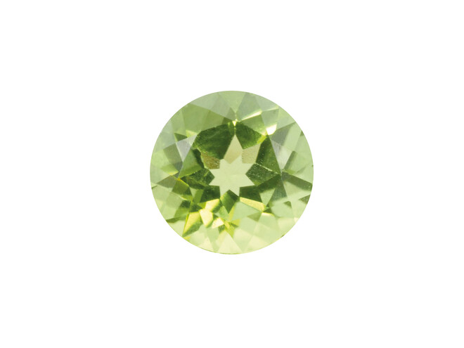 Péridot véritable taille brillant rond 3.75 mm