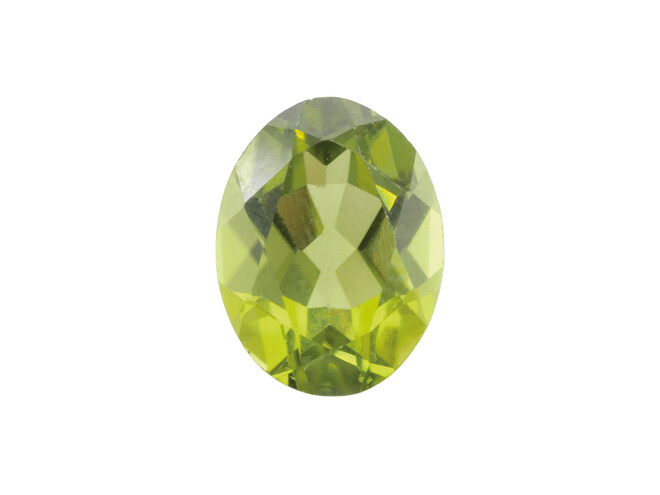 Péridot véritable oval taille facette 9.0 x 7.0 mm