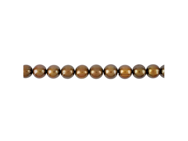 Collier de perles d'eau douce brunes 10.0 - 11.0 mm