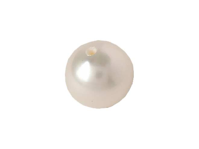 Perle d'eau douce 1 trou blanche 10.0 - 10.5 mm