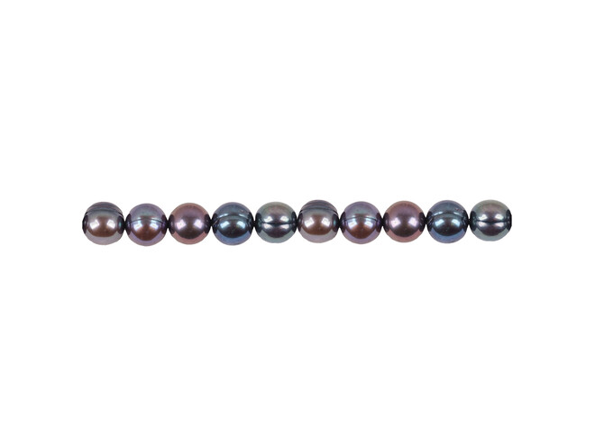 Collier de perles d'eau douce noires 10.0 - 10,5 mm