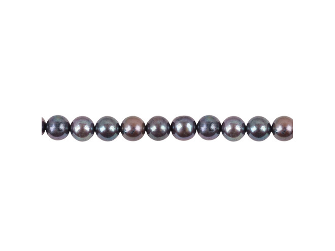 Collier de perles d'eau douce noires 11.0- 11.5 mm