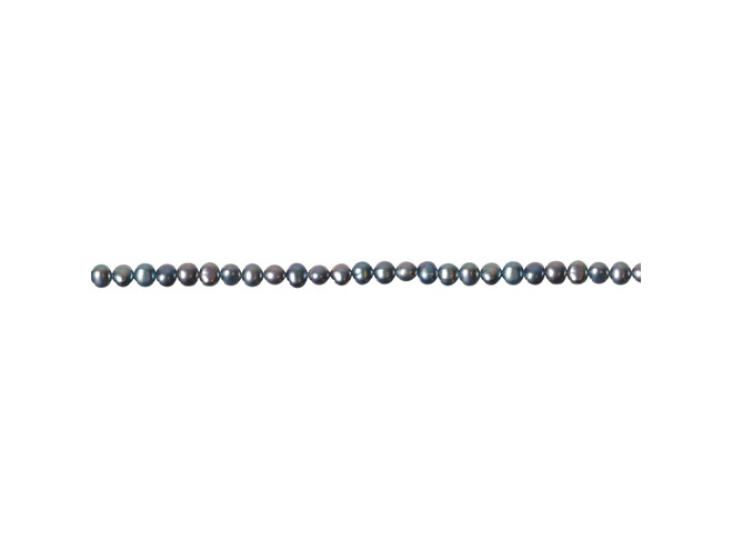 Collier de perles d'eau douce noires 4.5 - 4.5 mm