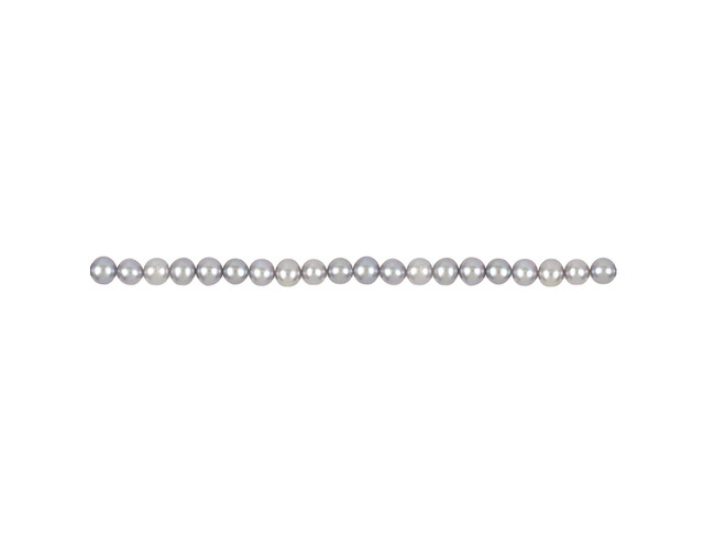 Collier de perles d'eau douce grises 4.0 - 4.5 mm