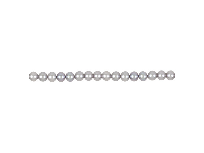 Collier de perles d'eau douce grises 6.0 - 6.5 mm