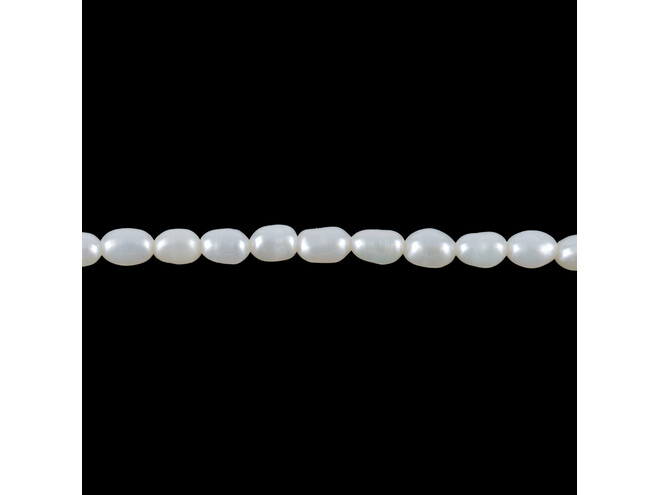 Collier de perles d'eau douce grain de riz 3.0 - 3.5 mm