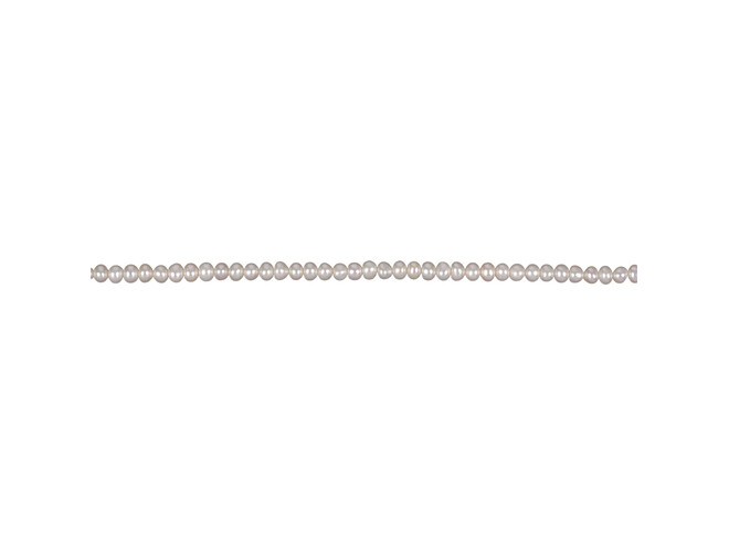 Collier de perles d'eau douce blanches 3.5 - 4.0 mm