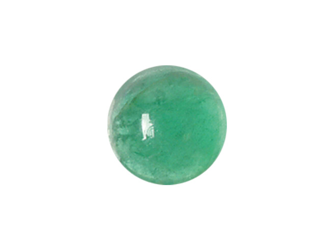 Emeraude véritable taille cabochon rond 3.75 mm