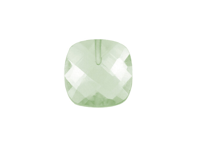 Prasiolite coussin taille facettes double face 6.0 mm