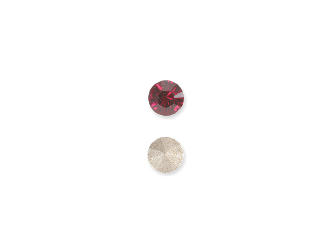 Simili rouge rond taille brillant 2.3 mm