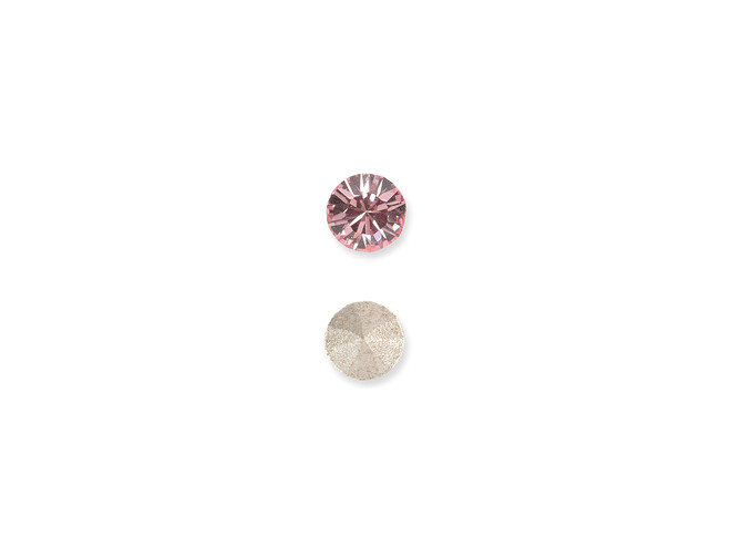 Simili rose clair rond taille brillant 3.2 mm