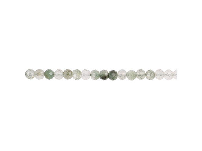 Collier de quartz verts taille facettes 3.0 mm