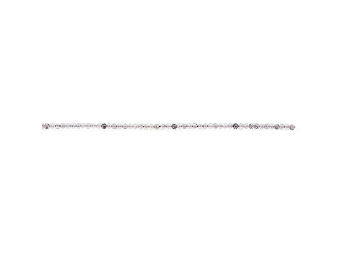 Collier de quartz gris moyens taille facettes 2.0 mm