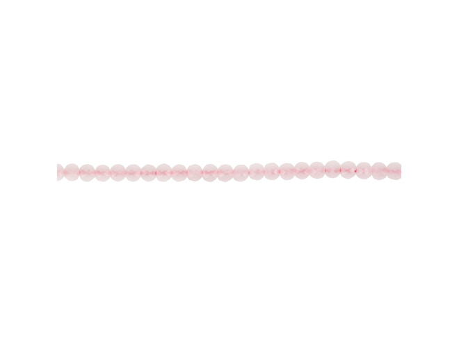 Collier de quartz roses taille facettes 2.0 mm