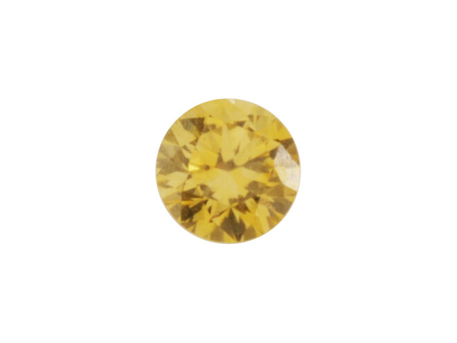 SYNTHETIQUE DIAMANT JAUNE VVS 0.10 CT