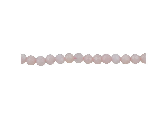 Collier de opal rose taille facettes 3.5 mm