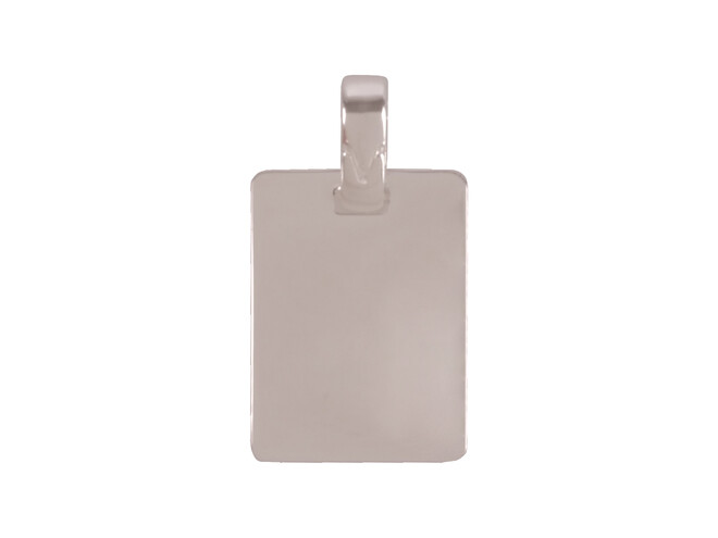 Plaque à graver argent rectangle 14.0 x 10.0 mm