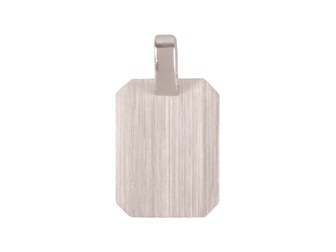 Plaque à graver argent rectangle 14.0 x 10.0 mm